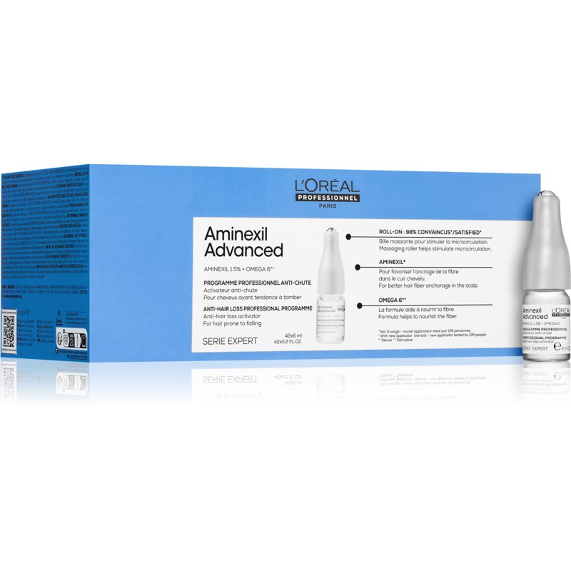 L’Oréal Professionnel Serie Expert Aminexil Advanced ampuly pre rast vlasov a posilnenie od korienkov 42x6 ml