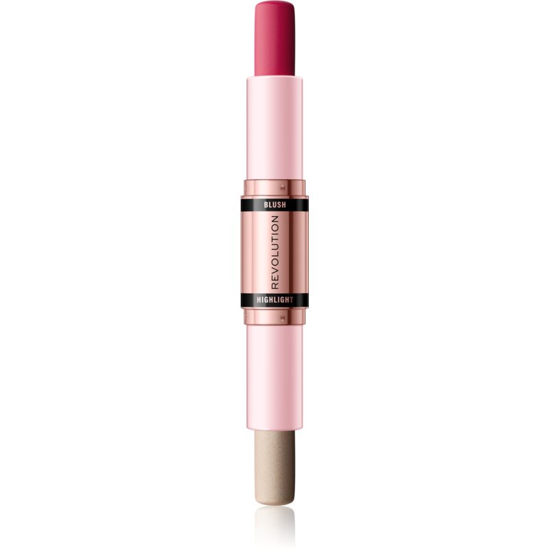 Makeup Revolution Blush  Highlight krémová lícenka a rozjasňovač v tyčinke odtieň Mauve Glow 2x4,3 g