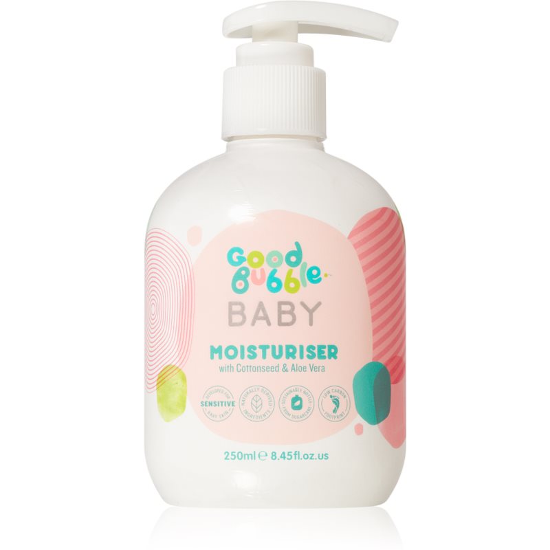 Good Bubble Baby Moisturiser hydratačný krém na tvár a telo pre deti od narodenia Cottonseed  Aloe Vera 250 ml