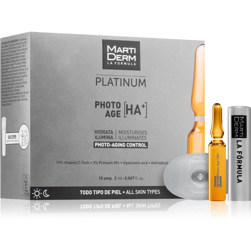 MartiDerm Platinum Photo Age HA sérum proti starnutiu pleti v ampulkách s vitamínom C 10x2 ml