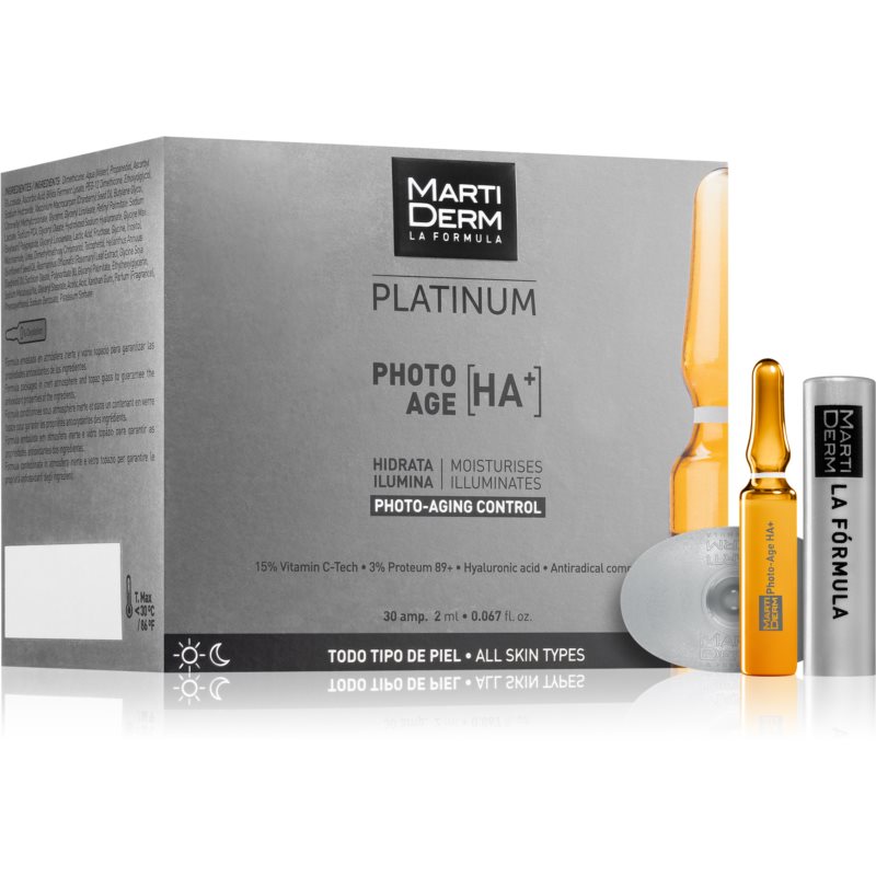 MartiDerm Platinum Photo Age HA sérum proti starnutiu pleti v ampulkách s vitamínom C 30x2 ml