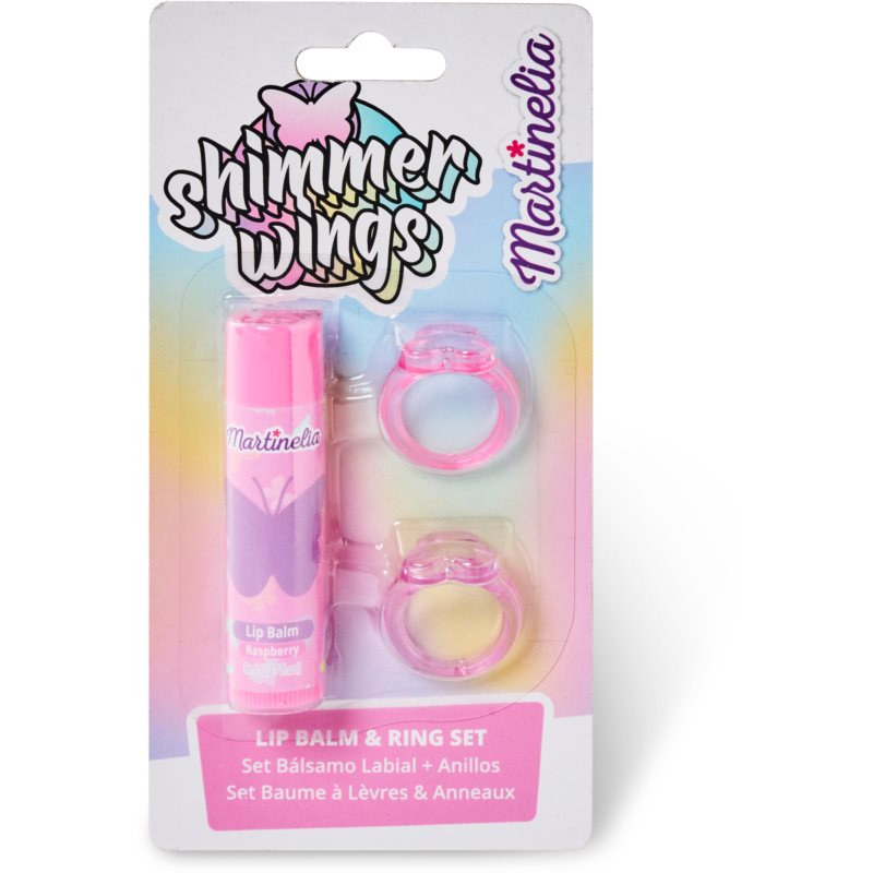Martinelia Shimmer Wings Lip Balm  Ring Set sada (pre deti)