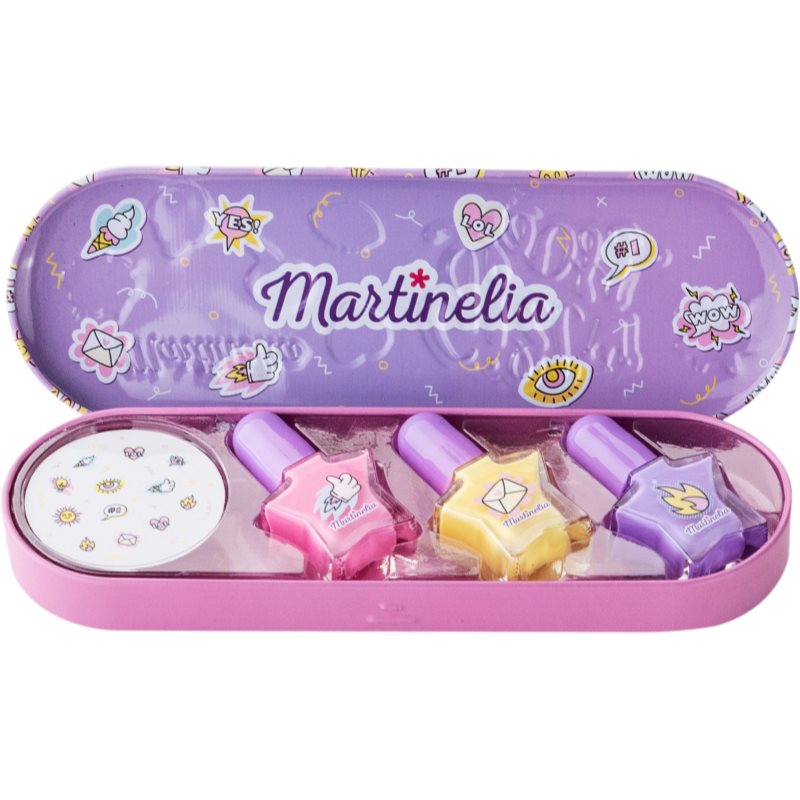 Martinelia Super Girl Nail Polish  Stickers Tin Box sada (pre deti)