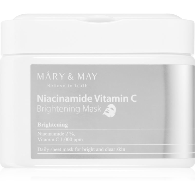 MARY  MAY Niacinamide Vitamin C Brightening Mask sada plátenných masiek pre rozjasnenie pleti 30 ks