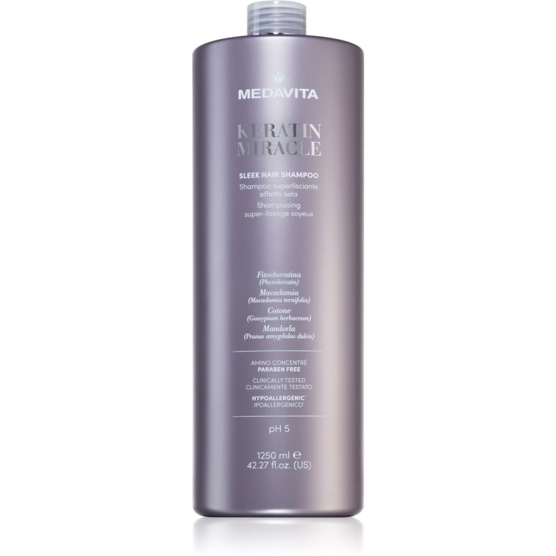 Medavita Keratin Miracle Sleek Hair Shampoo uhladzujúci šampón 1250 ml