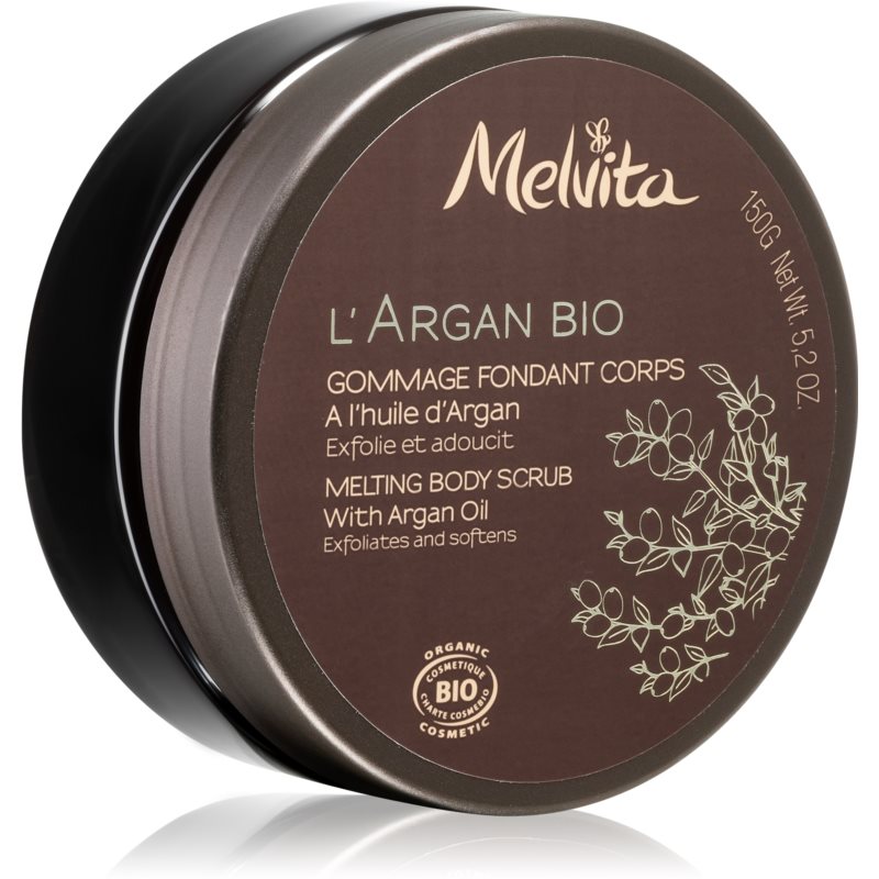 Melvita LArgan Bio hydratačný telový peeling 150 g