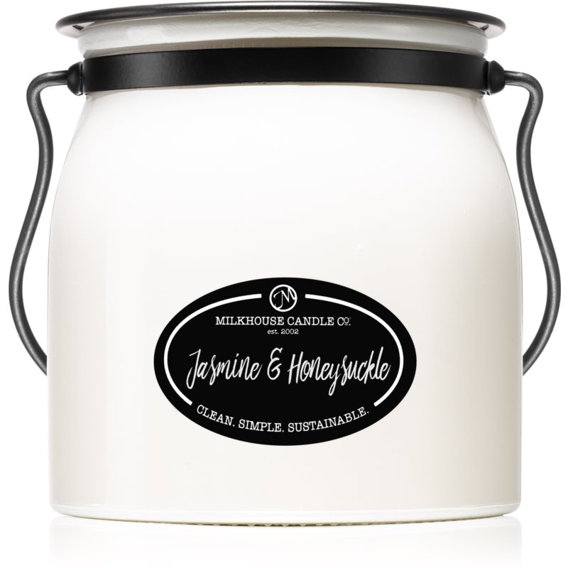 Milkhouse Candle Co. Creamery Jasmine  Honeysuckle vonná sviečka Butter Jar 454 g