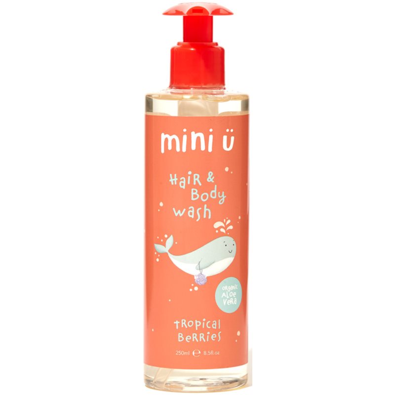 Mini-U Hair  Body Wash Tropical Berries šampón a sprchový gél pre deti 250 ml