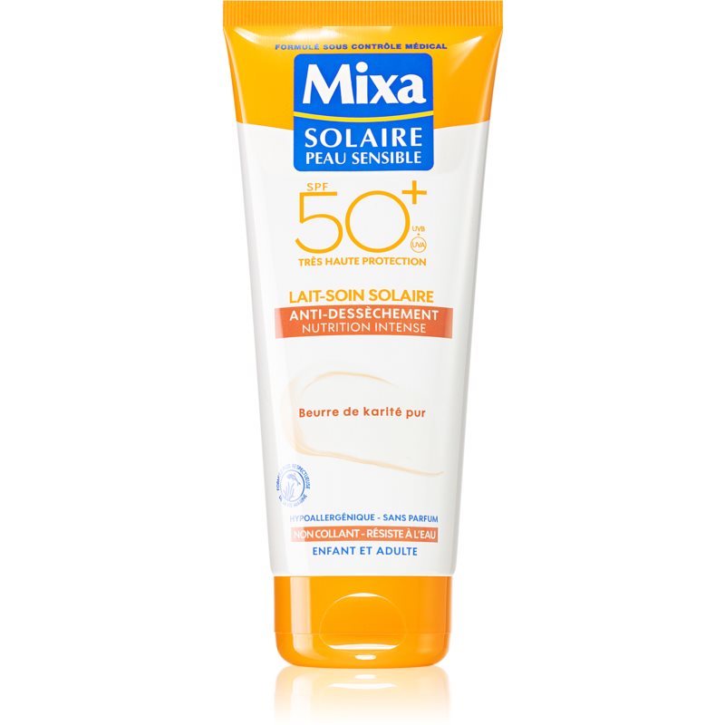 MIXA Sun hydratačný krém na opaľovnie pre suchú a citlivú pokožku SPF 50 200 ml