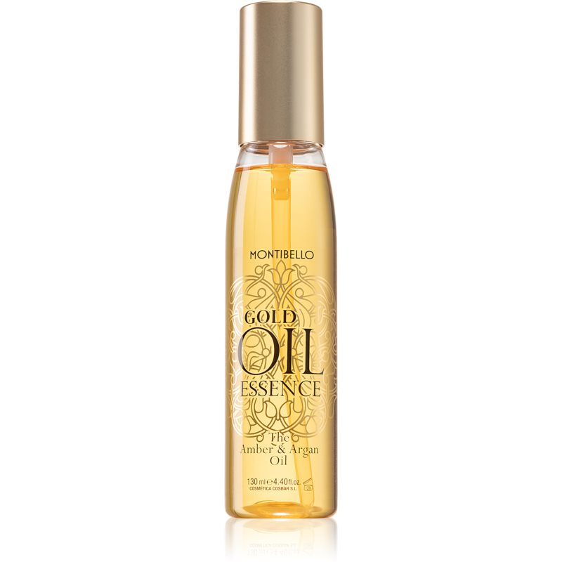 Montibello Gold Oil Amber  Argan Oil regeneračný a ochranný olej pre poškodené vlasy a rozštiepené končeky s arganovým olejom 130 ml