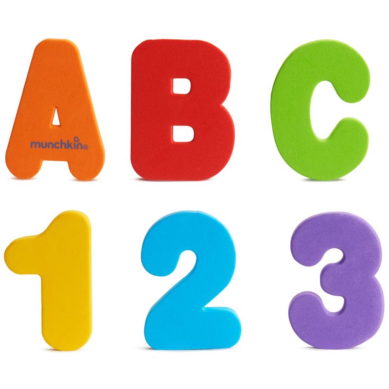 Munchkin Bath Learn Letters  Numbers hračka do vody 18 m 36 ks