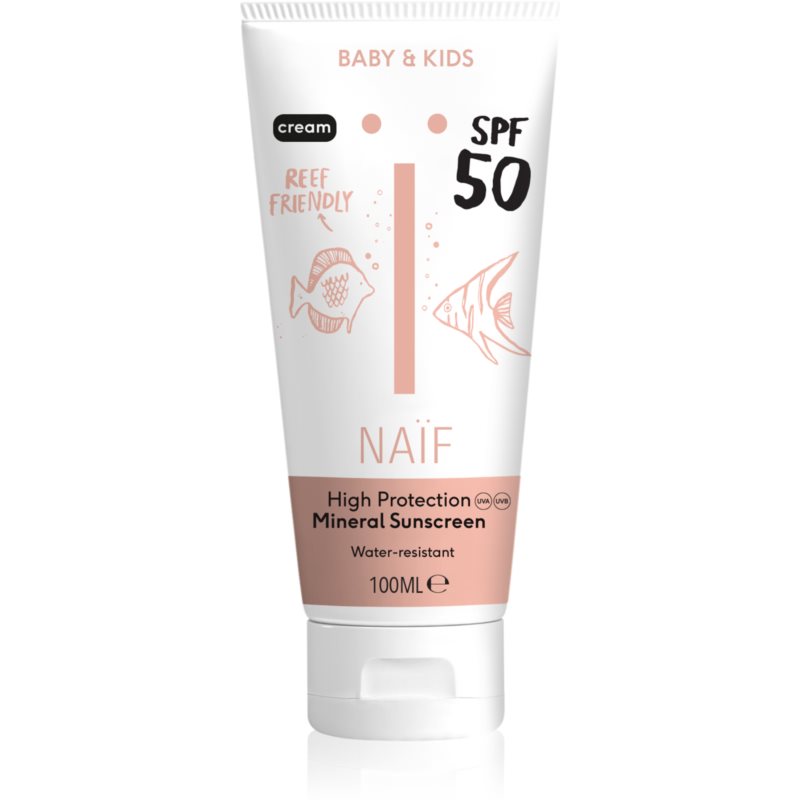 Naif Baby  Kids Sun Cream SPF 50 ochranný krém na opaľovanie pre bábätká a deti SPF 50 100 ml