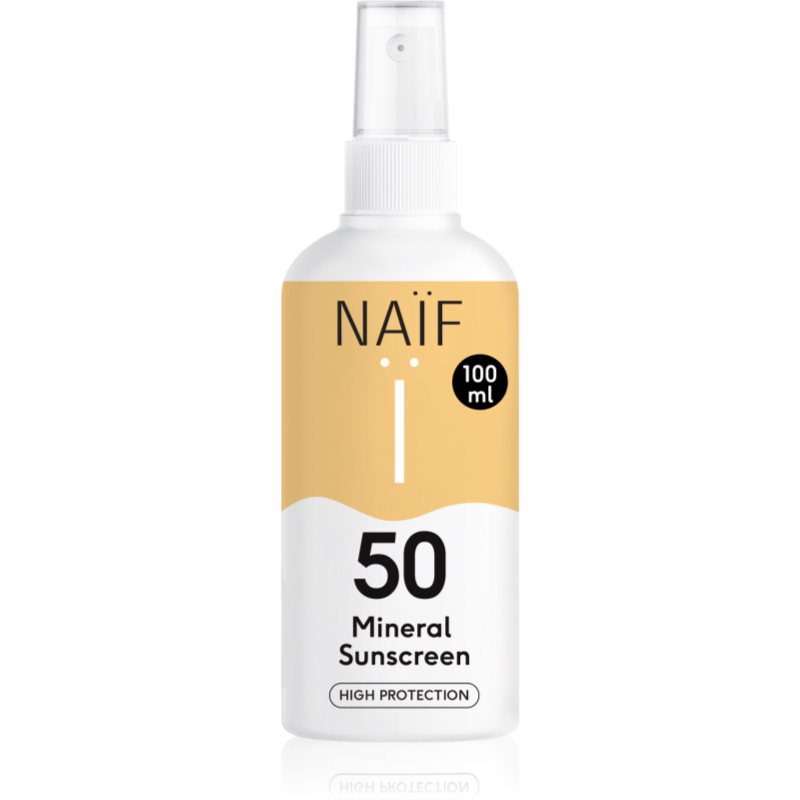 Naif Sun Mineral Sunscreen SPF 50 ochranný sprej na opaľovanie SPF 50 100 ml