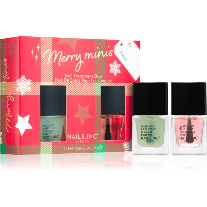 Nails Inc. Merry Minis Nail Treatment Duo vianočná darčeková sada (na nechty)
