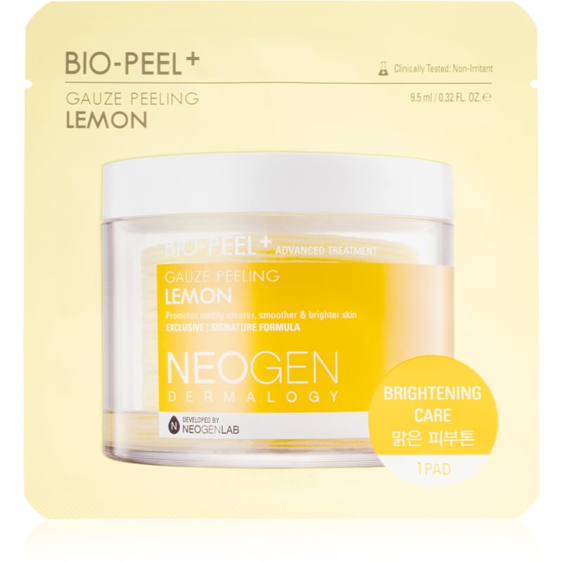 Neogen Dermalogy Bio-Peel Gauze Peeling Lemon peelingové pleťové tampóny pre rozjasnenie a vyhladenie pleti 1 ks