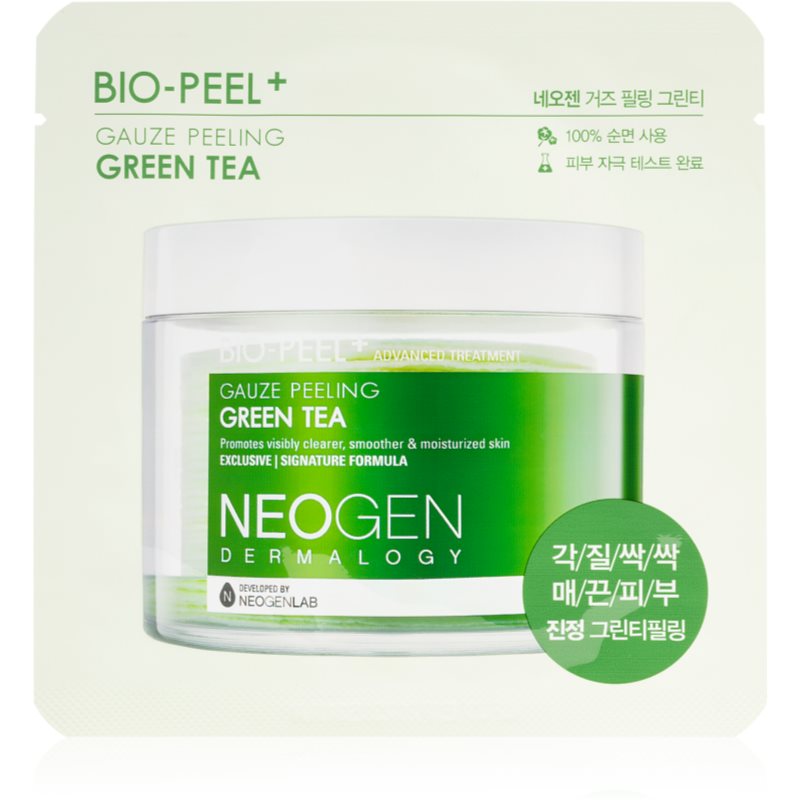 Neogen Dermalogy Bio-Peel Gauze Peeling Green Tea peelingové pleťové tampóny pre rozjasnenie a hydratáciu 1 ks