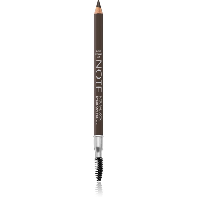 Note Cosmetique Natural Look ceruzka na obočie s kefkou 05 Grey Brown 1,08 g