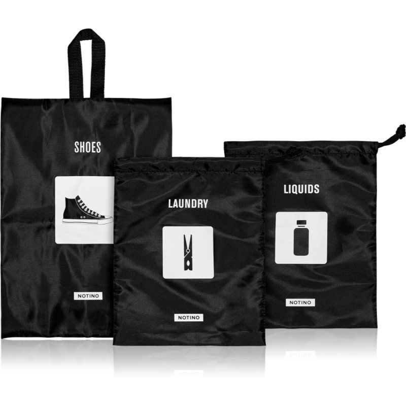 Notino Travel Collection Set of bags for shoes  laundry cestovná sada tašiek na obuv, prádlo a tekutiny 3 ks