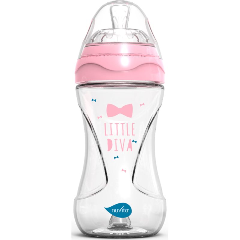 Nuvita Glass bottle Pink dojčenská fľaša GlassPink 240 ml