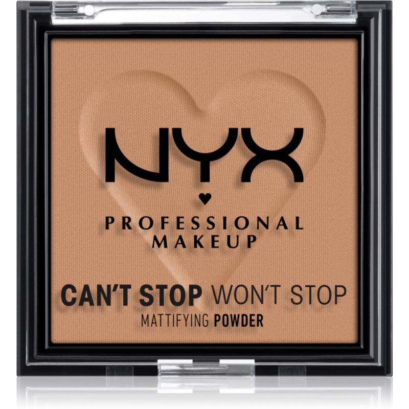 NYX Professional Makeup Cant Stop Wont Stop Mattifying Powder zmatňujúci púder odtieň 07 Caramel 6 g