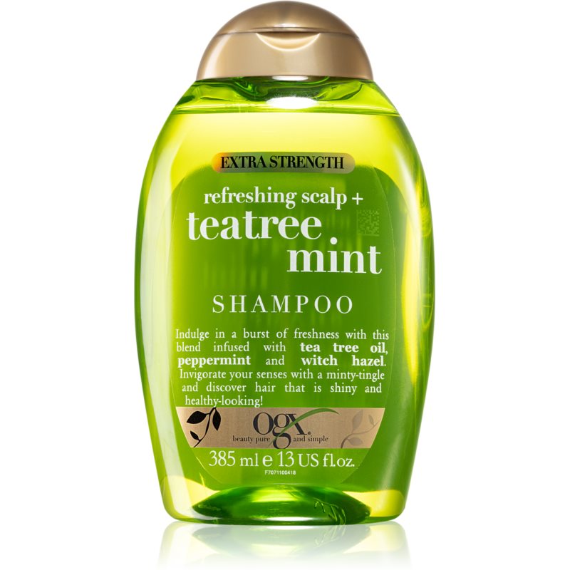 OGX Teatree Mint Extra Strenght osviežujúci šampón 385 ml