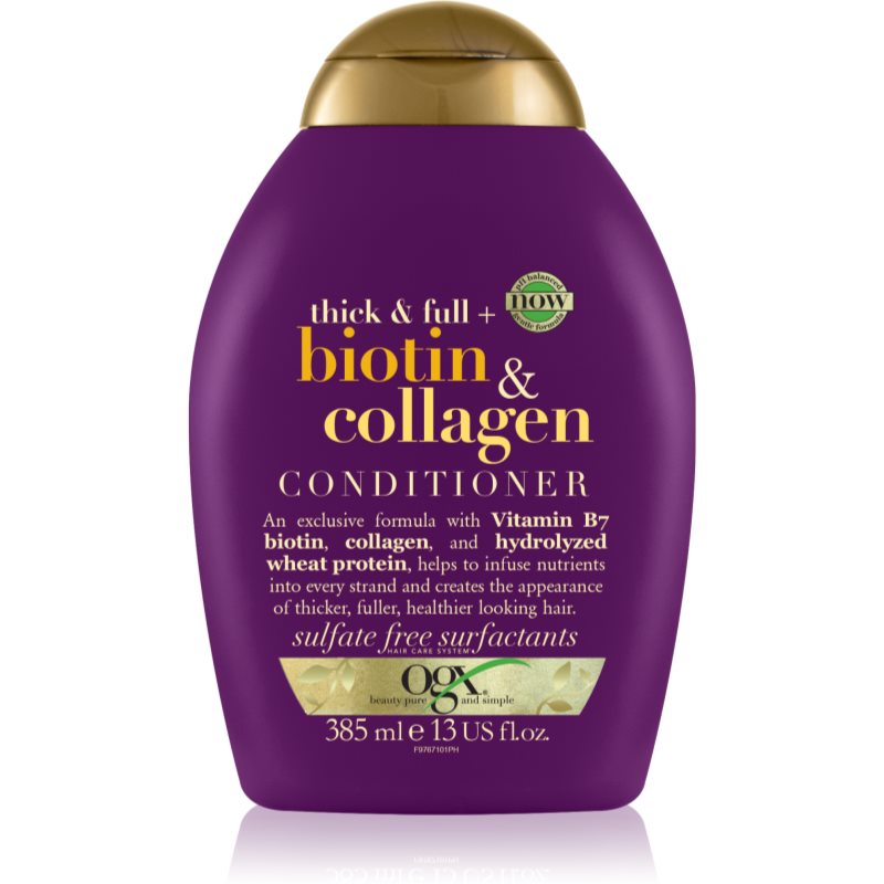 OGX Biotin  Collagen zhusťujúci kondicionér pre objem vlasov 385 ml