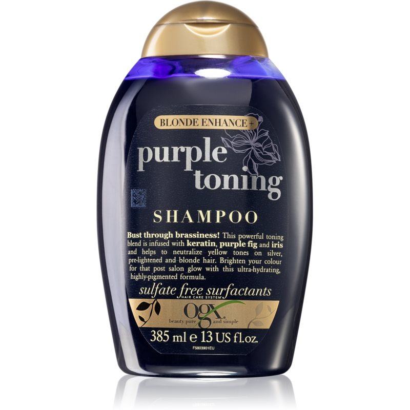 OGX Blonde Enhance Purple Toning fialový šampón neutralizujúci žlté tóny 385 ml