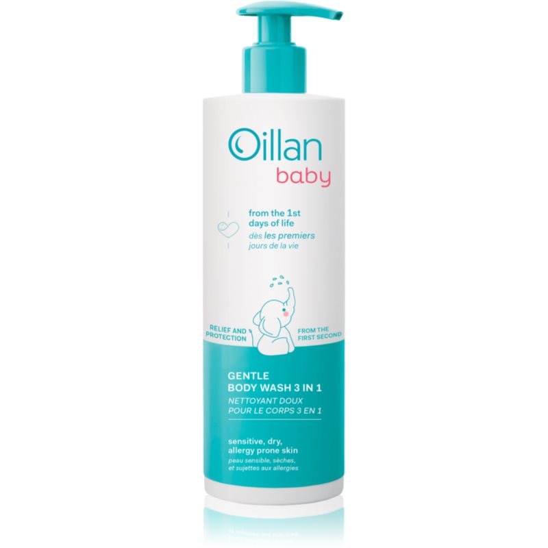 Oillan Baby Gentle Body Wash detský umývací gél a šampón 3v1 400 ml