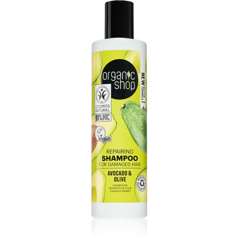 Organic Shop Avocado  Olive obnovujúci šampón pre poškodené vlasy 280 ml