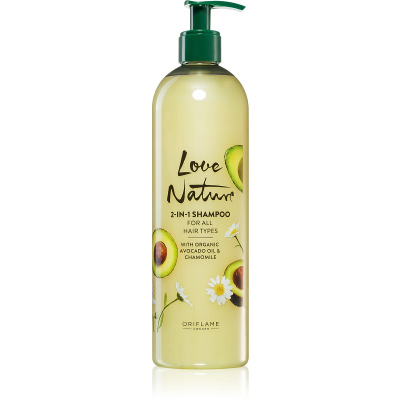 Oriflame Love Nature Organic Avocado Oil  Chamomile ošetrujúci šampón 2 v 1 500 ml