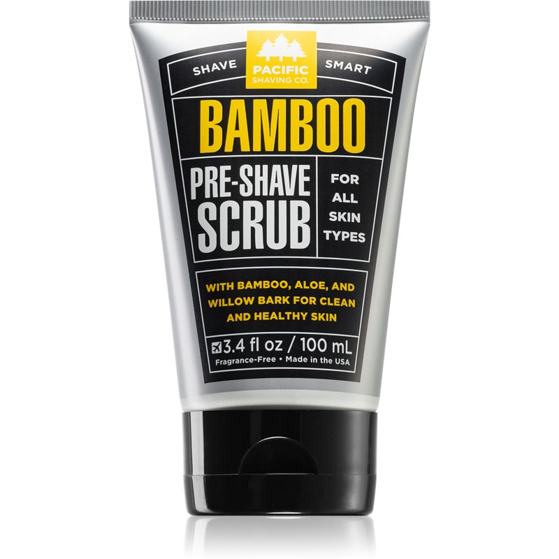 Pacific Shaving Bamboo Pre-Shave Scrub pleťový peeling pre holením pre mužov 100 ml