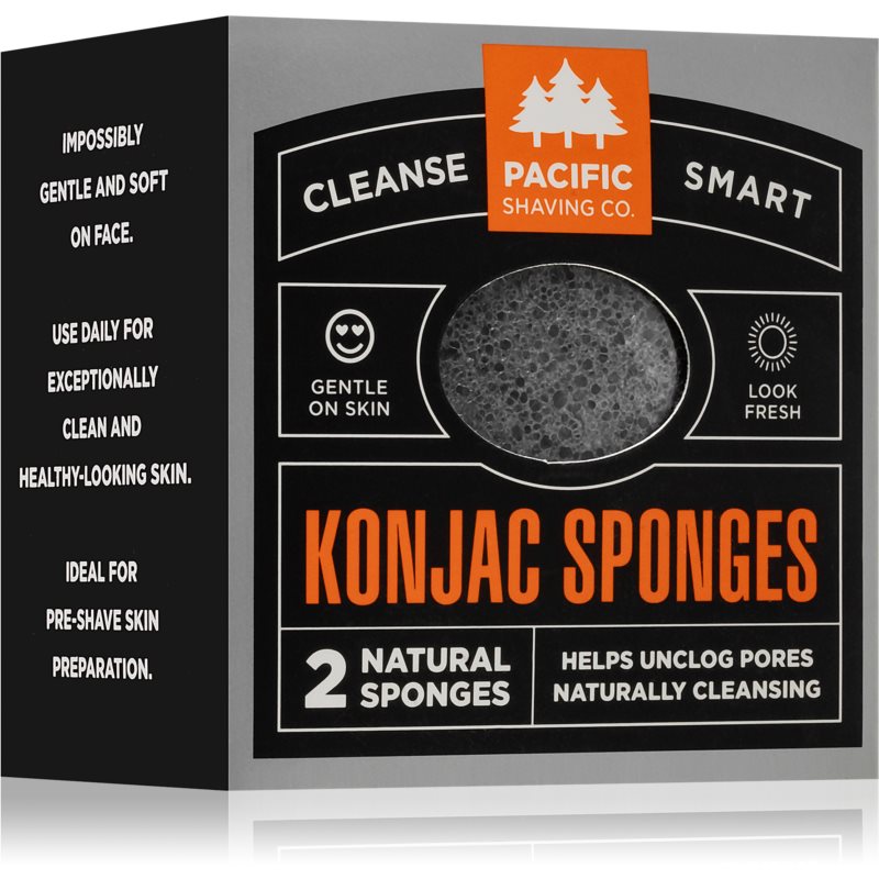Pacific Shaving Konjac Sponges jemná exfoliačná hubka na tvár 2 ks