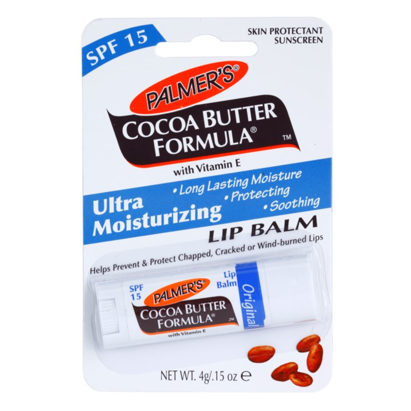 Palmer’s Face  Lip Cocoa Butter Formula hydratačný balzam na pery SPF 15 príchuť Original Cocoa Butter 4 g
