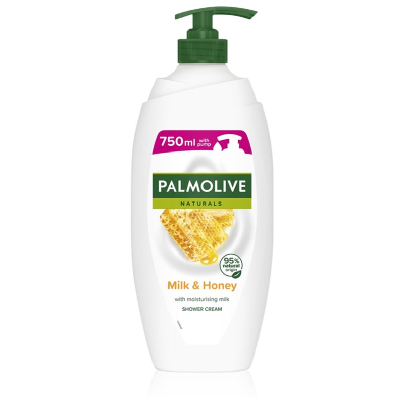 Palmolive Naturals Milk  Honey sprchový a kúpeľový krémový gél s mliekom a medom s pumpičkou 750 ml