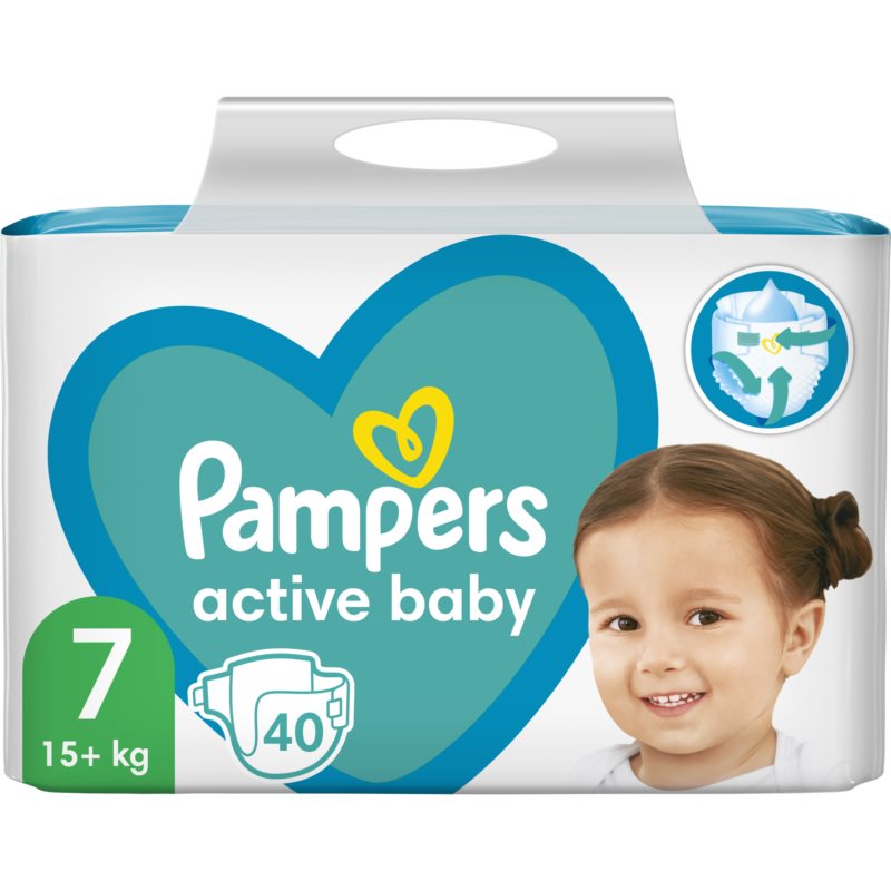 Pampers Active Baby Size 7 jednorazové plienky 15 kg 40 ks