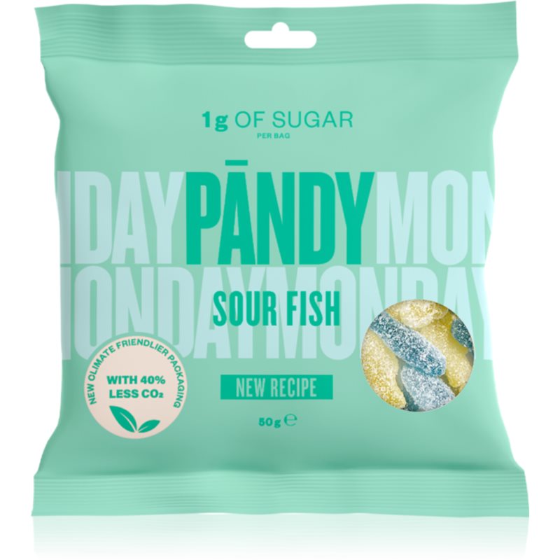 Pändy Candy Sour Fish želé cukríky bez pridaného cukru 50 g