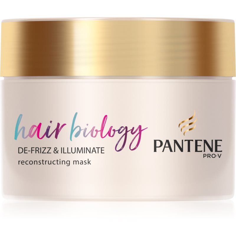 Pantene Hair Biology De-Frizz  Illuminate maska na vlasy pre suché a farbené vlasy 160 ml