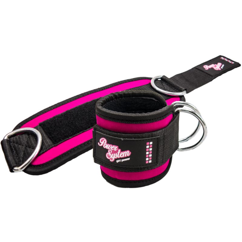 Power System Ankle Straps Gym členkový adaptér farba Pink 2 ks