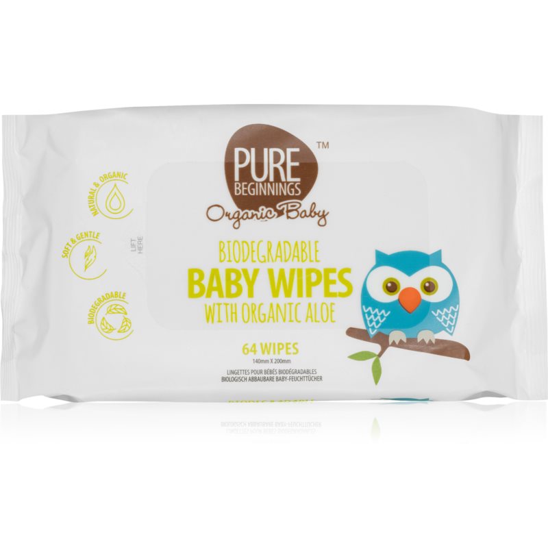 Pure Beginnings Organic Baby vlhčené obrúsky pre deti 64 ks