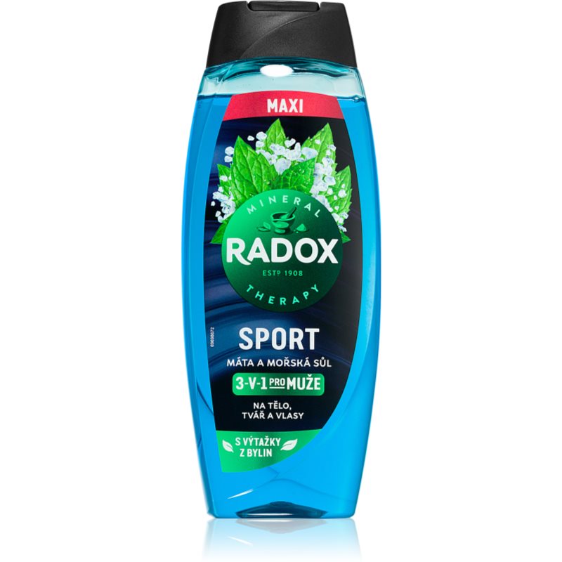 Radox Mineral Therapy sprchový gél pre mužov maxi Mint  Sea Salt 450 ml