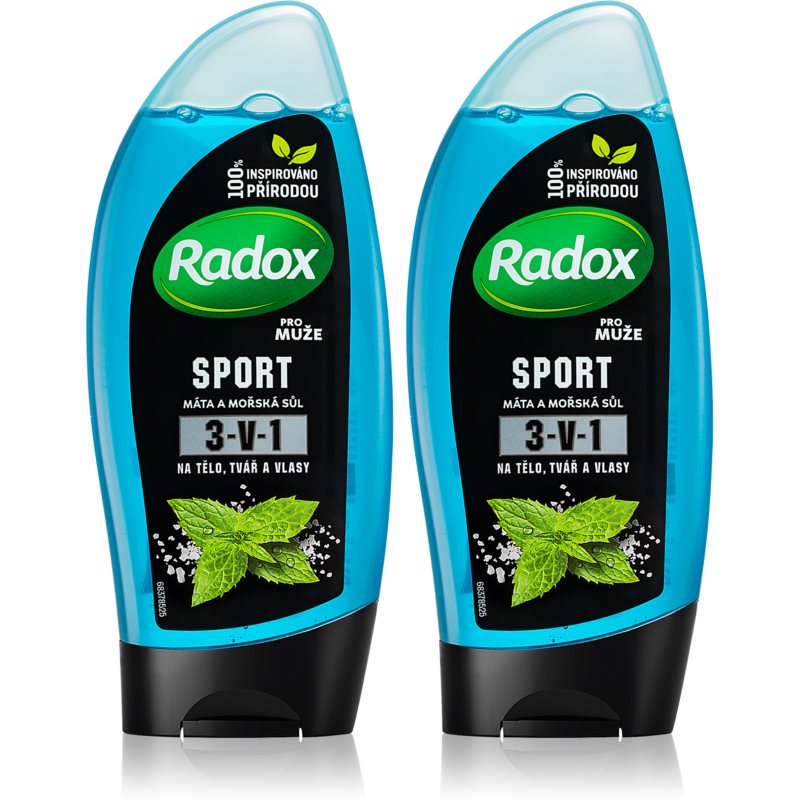 Radox Sport Mint  Sea Salt osviežujúci sprchový gél (výhodné balenie)