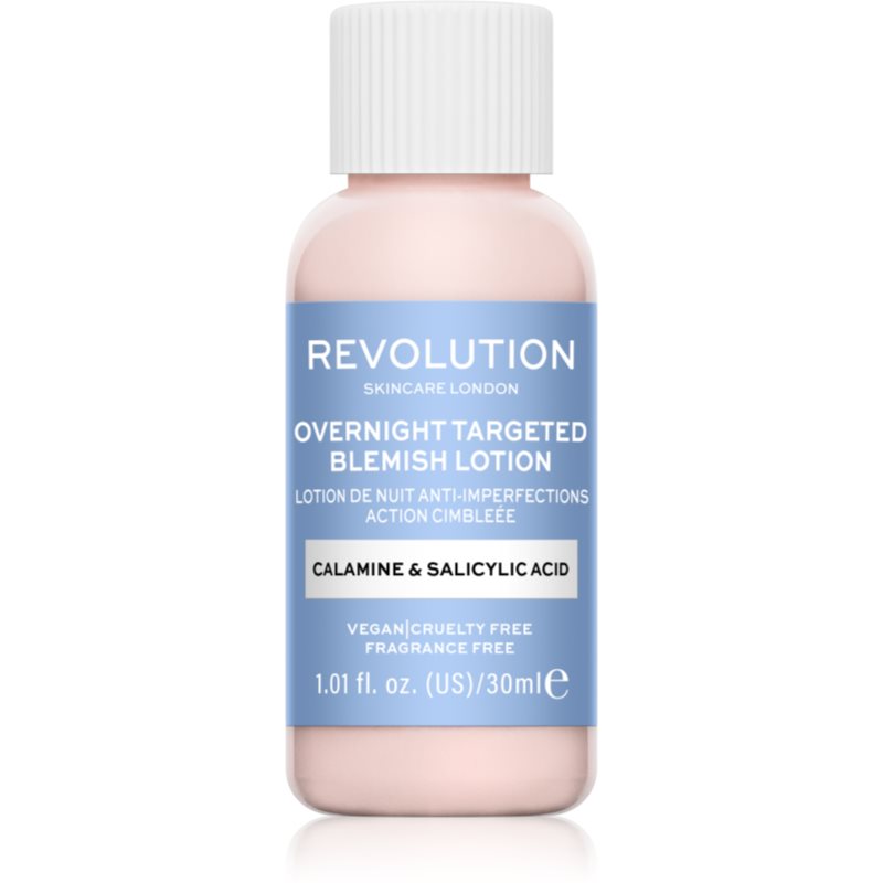 Revolution Skincare Blemish Calamine  Salicylic Acid lokálna starostlivosť proti akné na noc 30 ml
