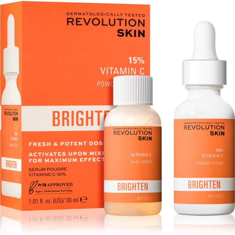 Revolution Skincare Brighten 15 percent VItamin C dvojzložkové sérum pre rozjasnenie pleti 30 ml