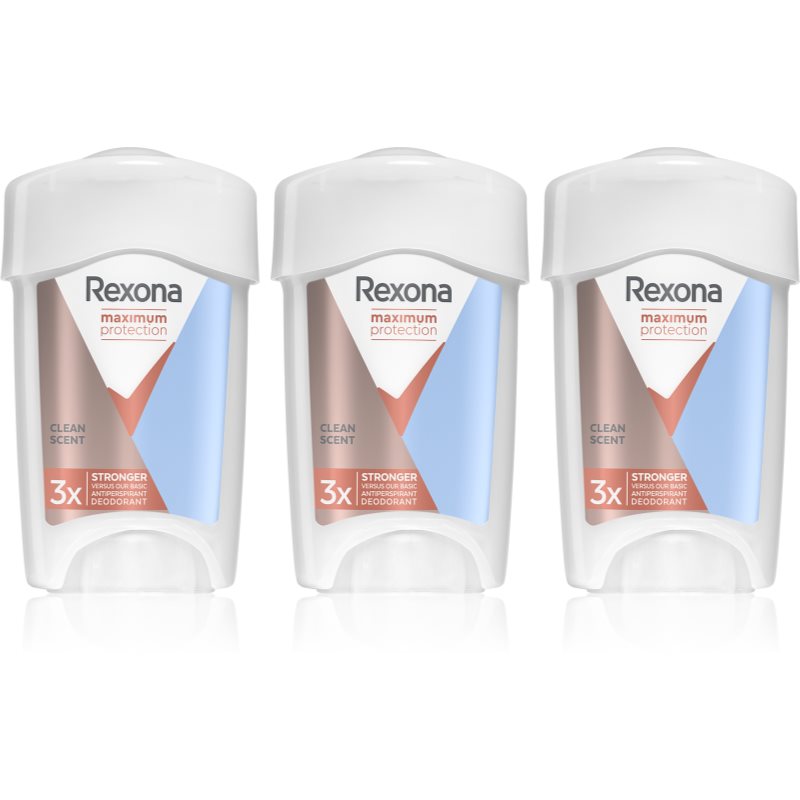 Rexona Maximum Protection Clean Scent krémový antiperspirant redukujúci potenie (výhodné balenie)