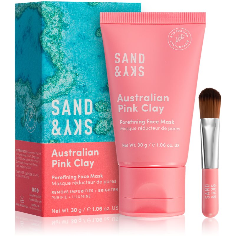 Sand  Sky Australian Pink Clay Porefining Face Mask detoxikačná maska na rozšírené póry 30 g