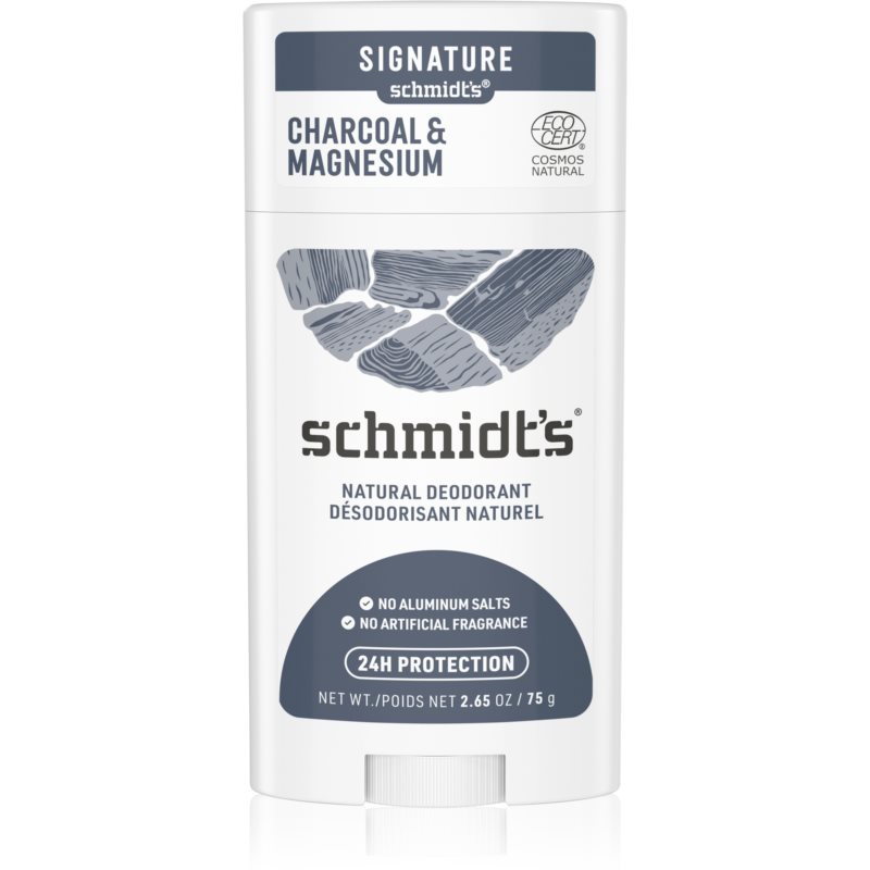 Schmidts Charcoal  Magnesium tuhý dezodorant 24h 75 g