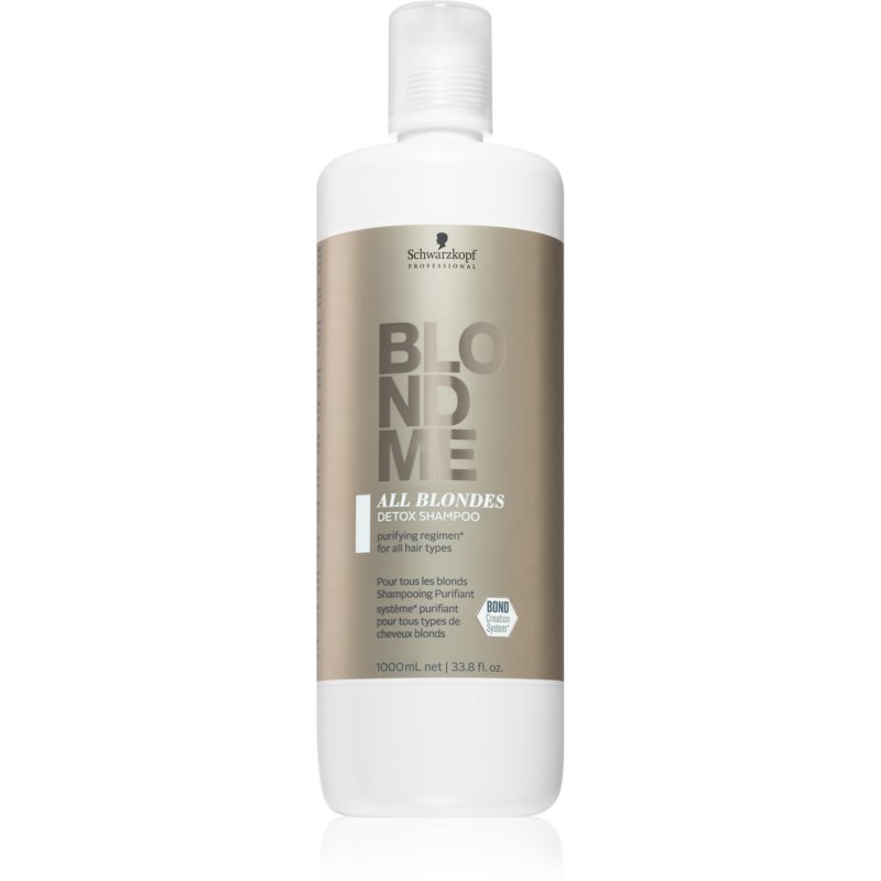 Schwarzkopf Professional Blondme All Blondes Detox čiastiaci detoxikačný šampón pre blond a melírované vlasy 1000 ml