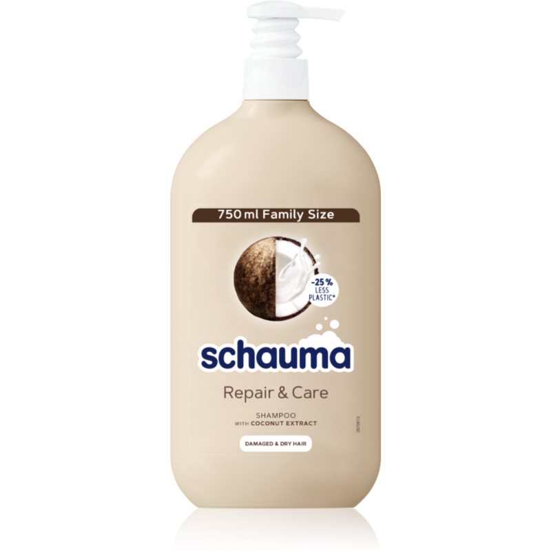 Schwarzkopf Schauma Repair  Care šampón pre suché a poškodené vlasy s kokosom 750 ml