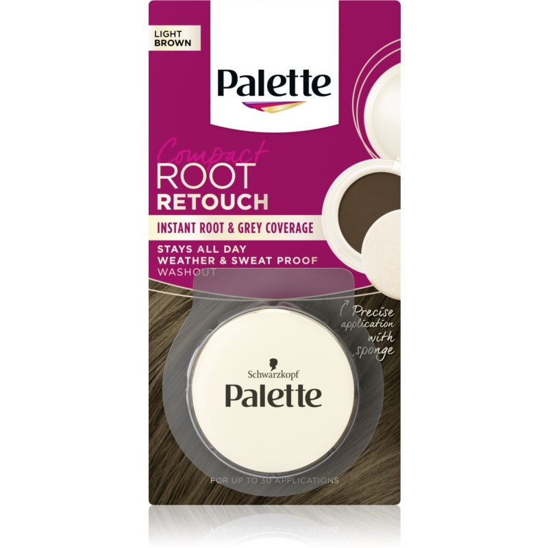 Schwarzkopf Palette Compact Root Retouch vlasový korektor odrastov a šedín s púdrovým efektom odtieň Light Brown 3 g