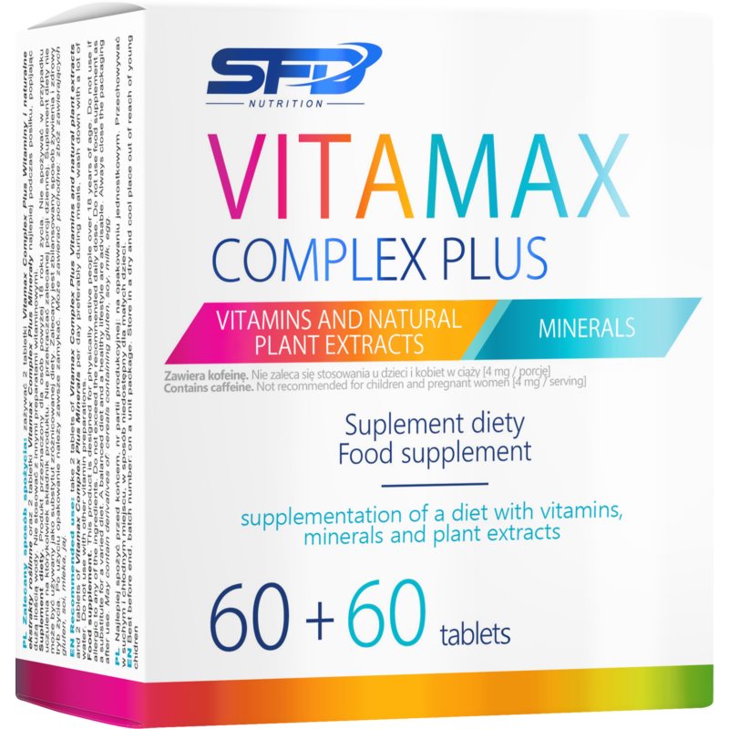 SFD Nutrition VitaMax Complex Plus komplexný multivitamín s minerálmi 120 tbl